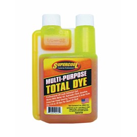 Supercool UV Fluid Leak Detection Dye, 8 Oz, Orange Tint