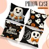OBSEDE Fall Pillow Covers 18x18 Set of 4, Gentleman Ghost