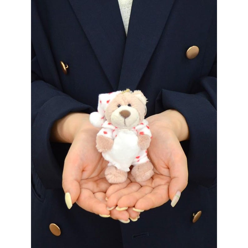 Niki Key Holder, Pink Pig Heart Pajamas, 3.9 inches (10