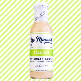 Yo Mama's Foods Keto Italian Dressing and Dip - Pack of (1) - Low Carb, No Sugar, Low Sodium, and Gluten-Free