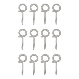 National Hardware N260-152 Q Hangers Ceiling Hanging String Lights More Sturdy Than Cup Hooks, 12 Count (Pack of 1), Stainless Steel