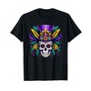 Mardi Gras Sugar Skull Carnival Voodoo Men Women Costume T-Shirt
