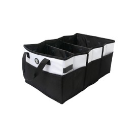 geckobrands Folding Trunk Tote – Collapsible Car Organizer with Removable Dividers