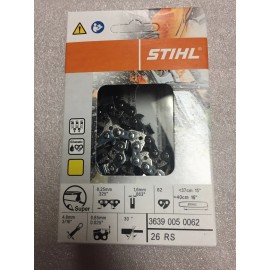 STIHL 16"  CHAIN  26RS 62    .325 .063 62L NEW OEM YELLOW full chisel