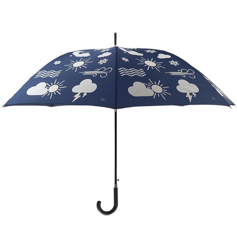 Esschert Design Colour Changing Umbrella with Weather Symbols, black