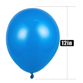 Balloons Blue, Pack of 100 12 Inch Blue Latex Balloons, Helium Balloons for Wedding, Birthday, Valentine's Day, Baby Shower, Christening Party Decoration