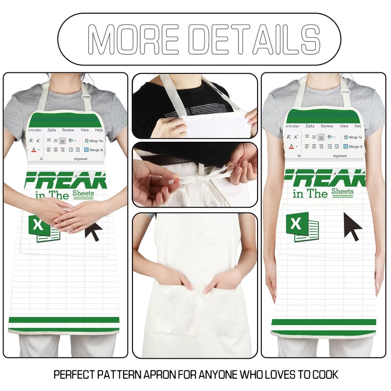 TOBGBE Excel Spreadsheet Gifts Freak In The Sheets Apron File