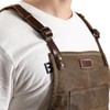 Midkit Waxed Canvas Apron for Woodworkers Carpenters Work Apron with