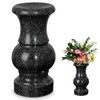 Cemetery Vase, Turned Round Granite Grave Vase Memorial Stone Vases