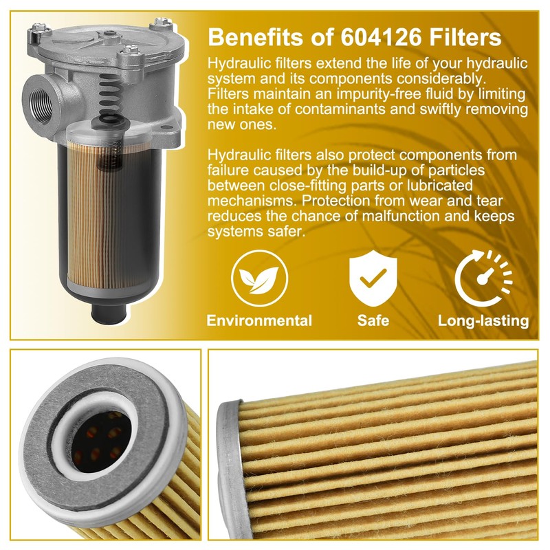 LEFITPA 2 Pack Replacement 604126 Hydraulic Filter for Hustler X-ONE