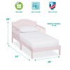 Dream On Me Sydney Toddler Bed in Blush Pink, Greenguard
