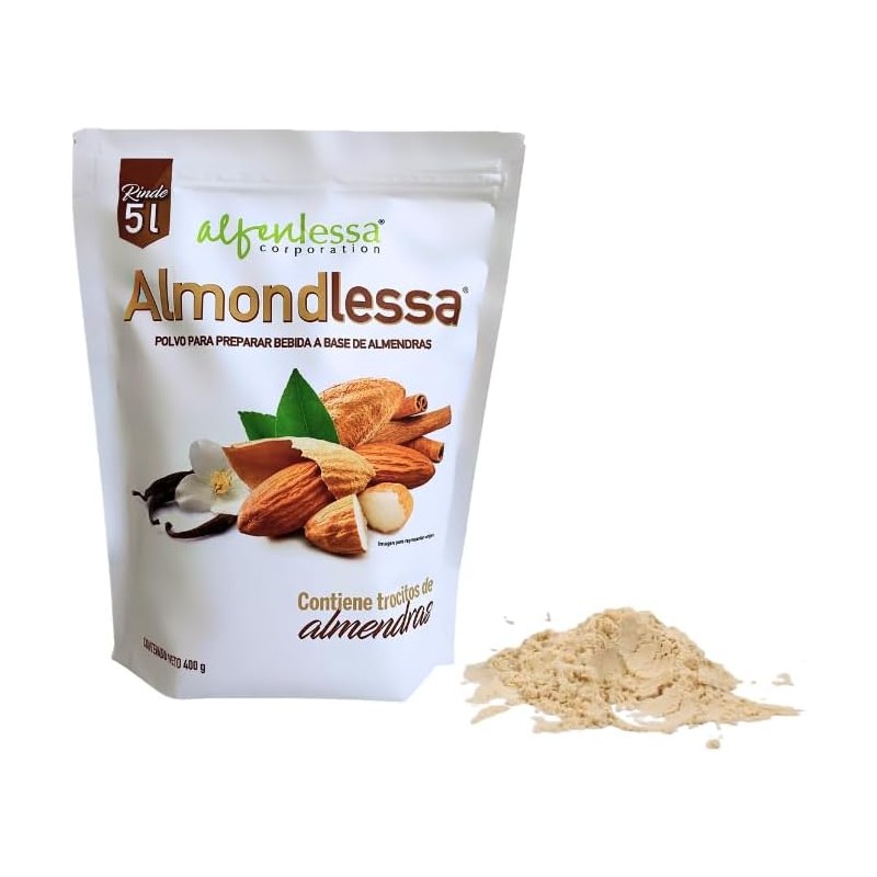 Almondlessa, Bebida de Almendras en Polvo, con Inulina de Agave,
