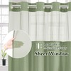 Gibelle No Hook Waffle Weave Shower Curtain with Snap-in Fabric