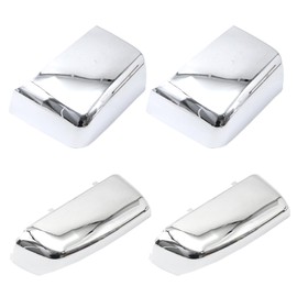 Zreneyfex 1 Pair 23444125 23444126 Tow Mirror Cap Covers, Chromed Tow Mirror Caps, Replacement for Chevy Silverado Replacement for GMC Sierra 2014-2019, 23444119 23444120