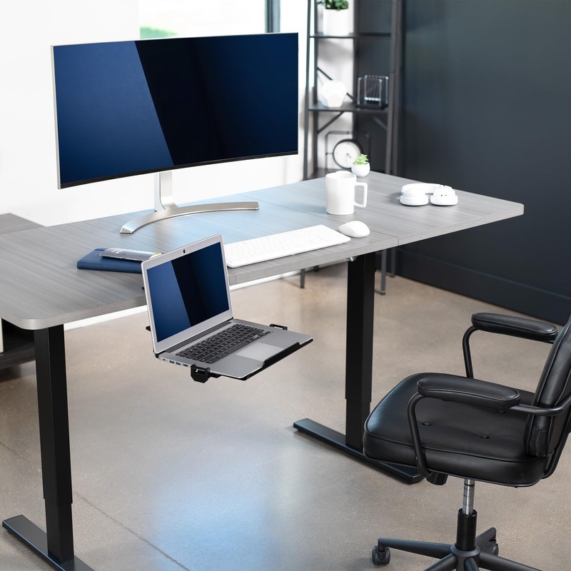 VIVO Clamp-on 12 x 9 inch Rotating Laptop Tray, Extra