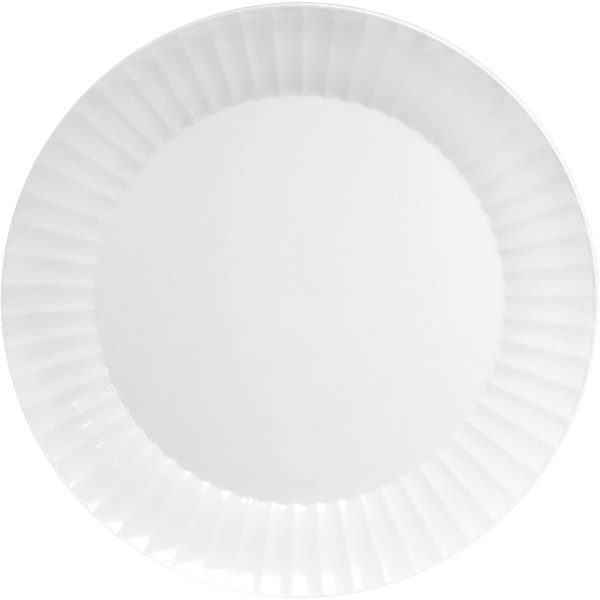 Party Essentials Deluxe Quality Hard Plastic 10.25-Inch Party/Dinner Plates, White, 14 Count