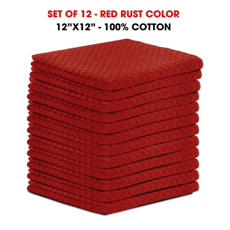 TALVANIA Dishcloths for Kitchen Cotton Terry Dish Cloths 12 Pack