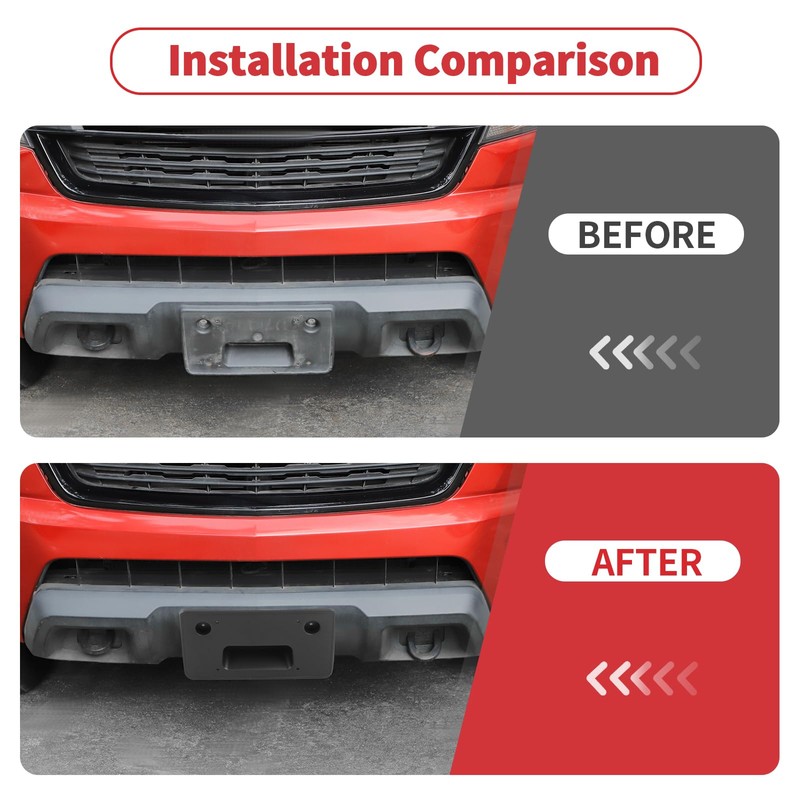 Linskip for 2015-2020 Chevy Colorado Front Plate License Frame Bracket