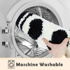 Bazasa Bath Mat Washable Non-Slip White Black Heart Funny Bath