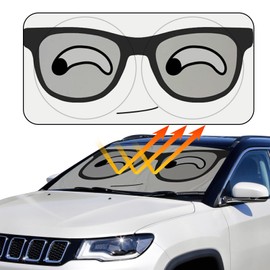 AYAMAYA - Parasol para coche, bonito parasol, portátil, grande, lindo, de dibujos animados, para ventana de coche, para automóvil, exteriores, protector de rayos UV, impermeable, plegable, para bebé