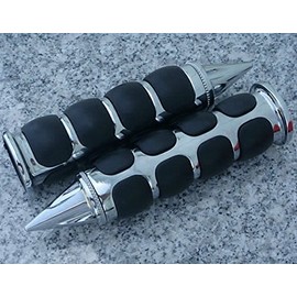 i5 Chrome Spike Hand Grips for Suzuki GSXR600 GSXR750 GSXR1000 GSXR 600 750 1000 Hayabusa