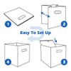 powerking Fabric Storage Box Bins, 2 Pack Foldable Cloth Storage
