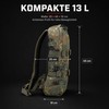 Zentauron Sprinter Pack Robust Daypack Made of Cordura, 13L Volume,