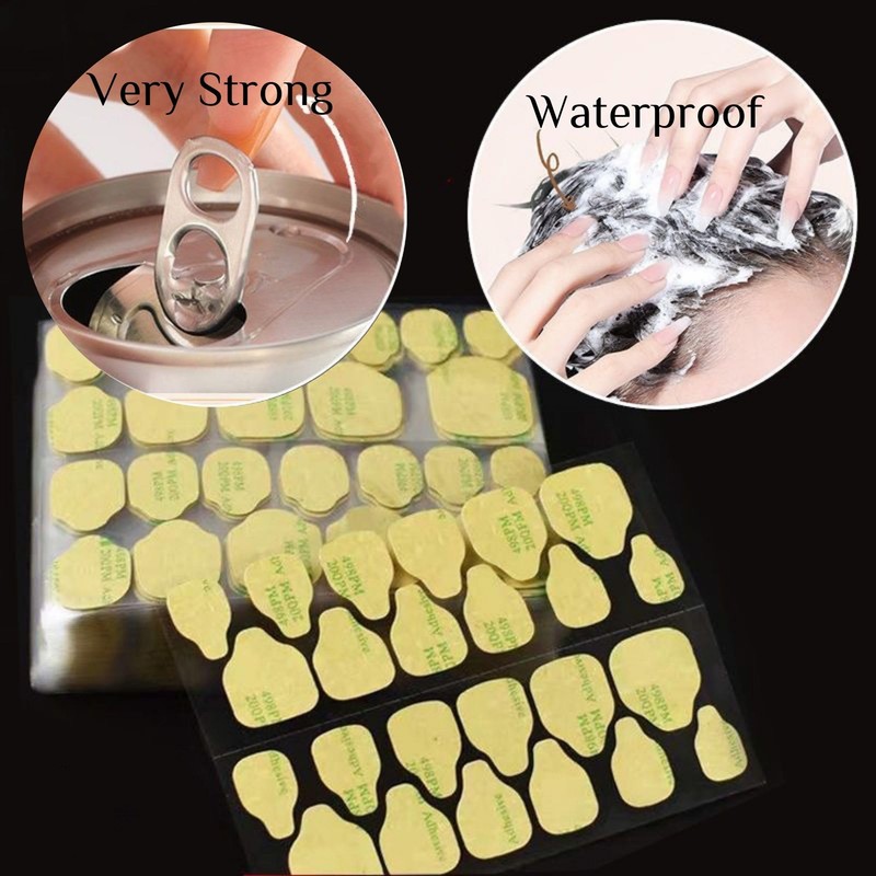 Wsiliana 480 Pcs Press on Jelly Glue Tabs Transparent Strong