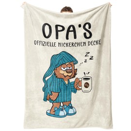 Juratar Geschenke für Opa, Personalisierte Decke Opa Geschenk Geburtstag, Vatertagsgeschenk für Opa, Super Weiche Decke aus Flanell 62 * 52 Zoll