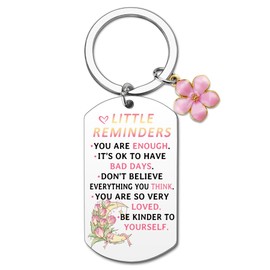 Encouragement Gifts for Women Little Reminders Keychain Mental Health Gift for Woman Men Inspirational Keychain for Girl Positive Affirmation Uplifting Gifts for Friends Female Christmas Birthday