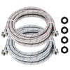 Cenipar 15FT LONG Washing Machine Hoses Straight Stainless Steel Burst