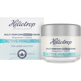 Heliotrop Anti-Ageing Night Cream for All Skin Types, Vegan Natural Cosmetics, Regenerated and Smoothed Skin, Multi-Perform Night Cream with Natural Hyaluronic Acid, Active Hyaluron, 1 x 50 ml