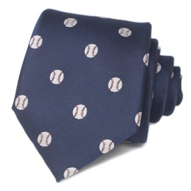 MENDEPOT Men Necktie Matching Tie Bar Set Fancy Animal Sports Tie And Clip Gift Set In Box (Baseball)