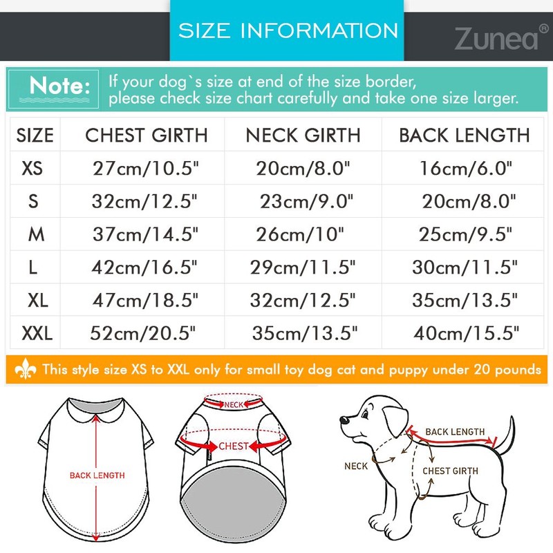 Zunea Summer Dog Shirts for Small Dogs Striped Breathable Vest