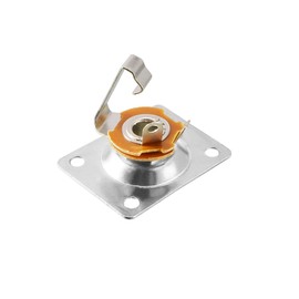 sourcing map 1/4 Inch 6.35mm Guitar Output Jack Plate Input Socket for Electric Guitar, Chrome