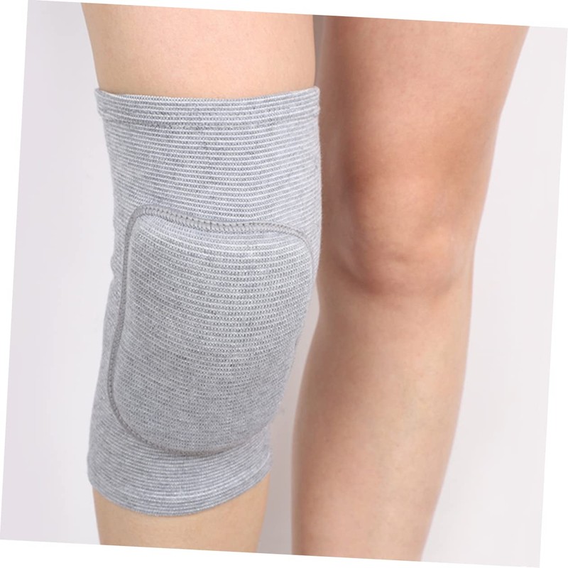Baluue 2pcs Fitness Training Knee Support Pads Grey Sponge Knee