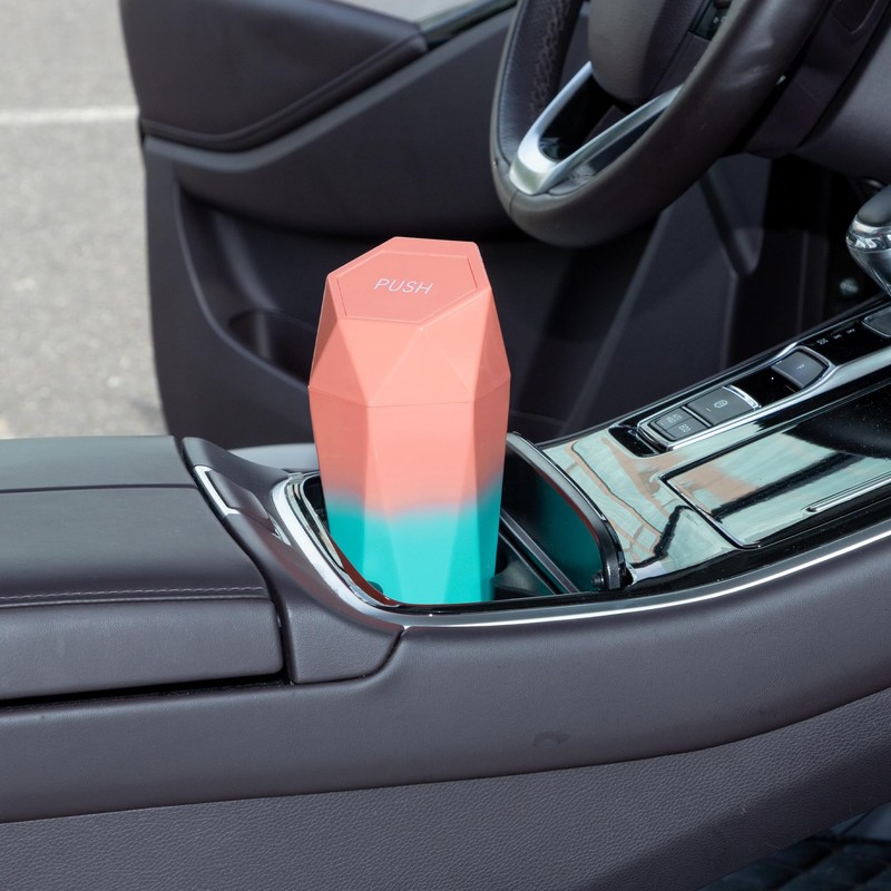 A ABSOPRO Car Trash Can Portable 3.5" Width 7.9" Height