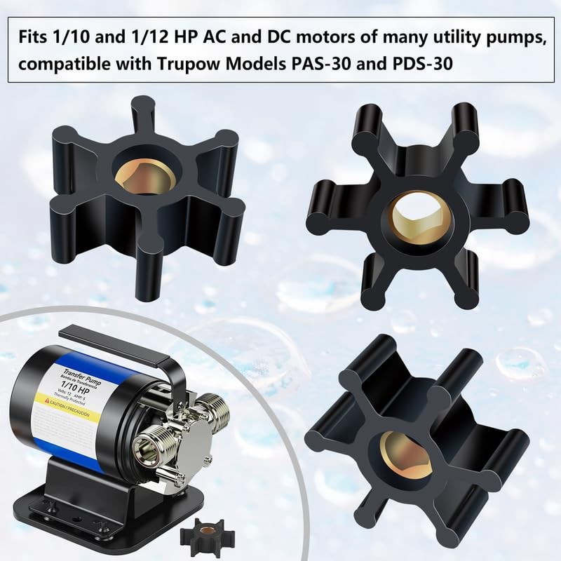 lingsee Upgraded 3 Pack Impeller Replacement Fit for Utility Water
