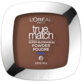 L'Oreal Paris True Match Super Blendable Oil Free Powder Foundation, C9 Deep, 0.33 oz