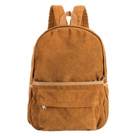 Women Girls Backpack Vintage Corduroy Backpack Purse Light-weight Daypack School Shoulder Bag One Size 7490+brown