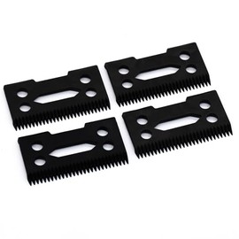 4 Pieces Professional Replacement Cutter Blade, Zirconia Ceramic Moving Blade Compatible with Wahl Super Taper Sterling 3/9 Reflections Senior 8148 8504 1919 2241 2240 8591 Hair Clippers (Black)