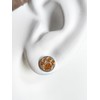 Golden Paw Print Earrings - 925 Sterling Silver