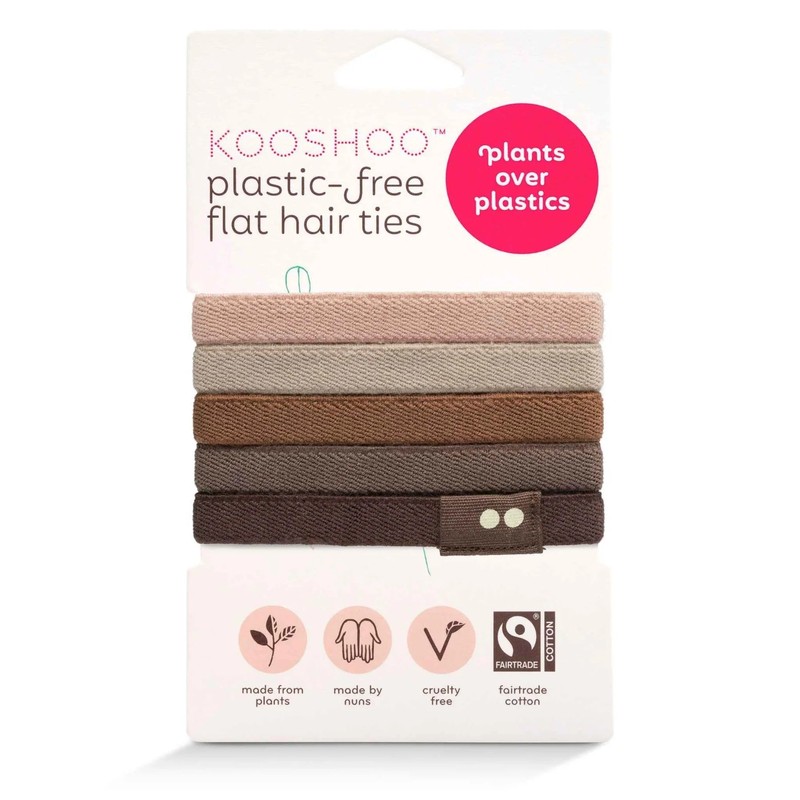 Kooshoo Cotton Organic Hair Ties, Bright Spark