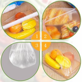 Transparent Dust Cover with Elastic, Food Covers Fresh Keeping Bags, Thickened Disposable Dust Cover, Plastic Bowl Covers Food Storage Wrap for Food Bowls Plate (100pcs Dia 36cm)