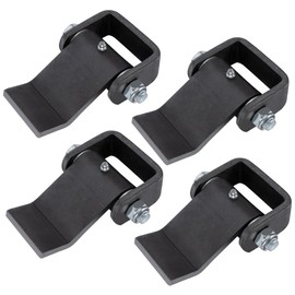 Lonffery Steel Dump Trailer Hinge, Weld on Heavy Duty Trailer Door Hinge, Strap Style Short Leaf, Pack of 4