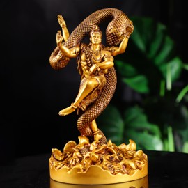 Artarium Mystical Shiva Idol | 6 Inches Shiva Statue for Tempal Decor Item | 3D Printed ABS Material | Dancing Shiva Murti | Lord Shiva Idol for Home Decor | Size - 152mm Height