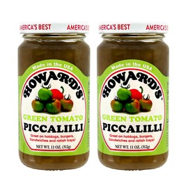 Howard’s Green Tomato Piccalilli 11 oz (312g) | Classic Relish | Great on Hot Dogs, Burgers, Sandwiches & Relish Trays | Gluten Free [Pack of 2]