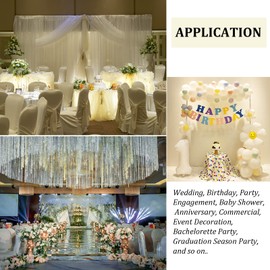 WUPYI Professional Backdrop Stand Pipe Kit,10'x 10' Heavy Duty Adjustable Height Background Support System Curtain Frame Telescopic with Steel Base for Wedding Party Photography Show Display,Gold