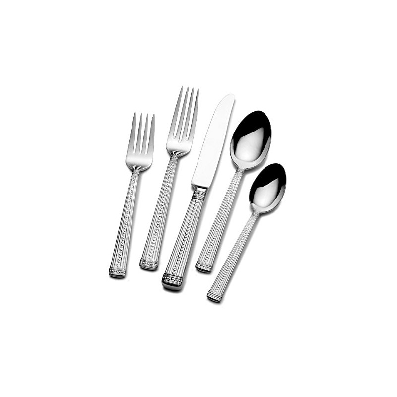 Mikasa 5095717 Scarlet 5-Piece Stainless Steel Flatware Set, Service for