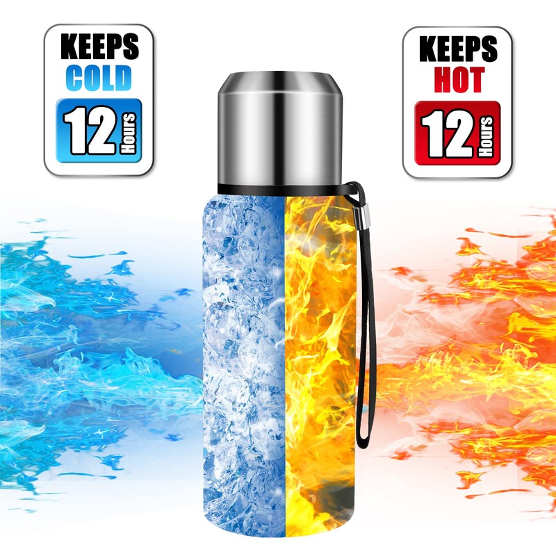 Insulated vacuum Thermo Bottle 500ml/16.9oz with cup Stainless steel coffee